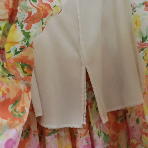 Floral cotton tiered midi skirt - Picture 6 of 10